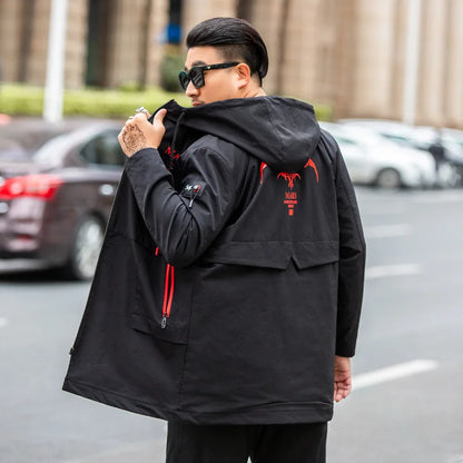 Men Long Hooded Autumn Coat